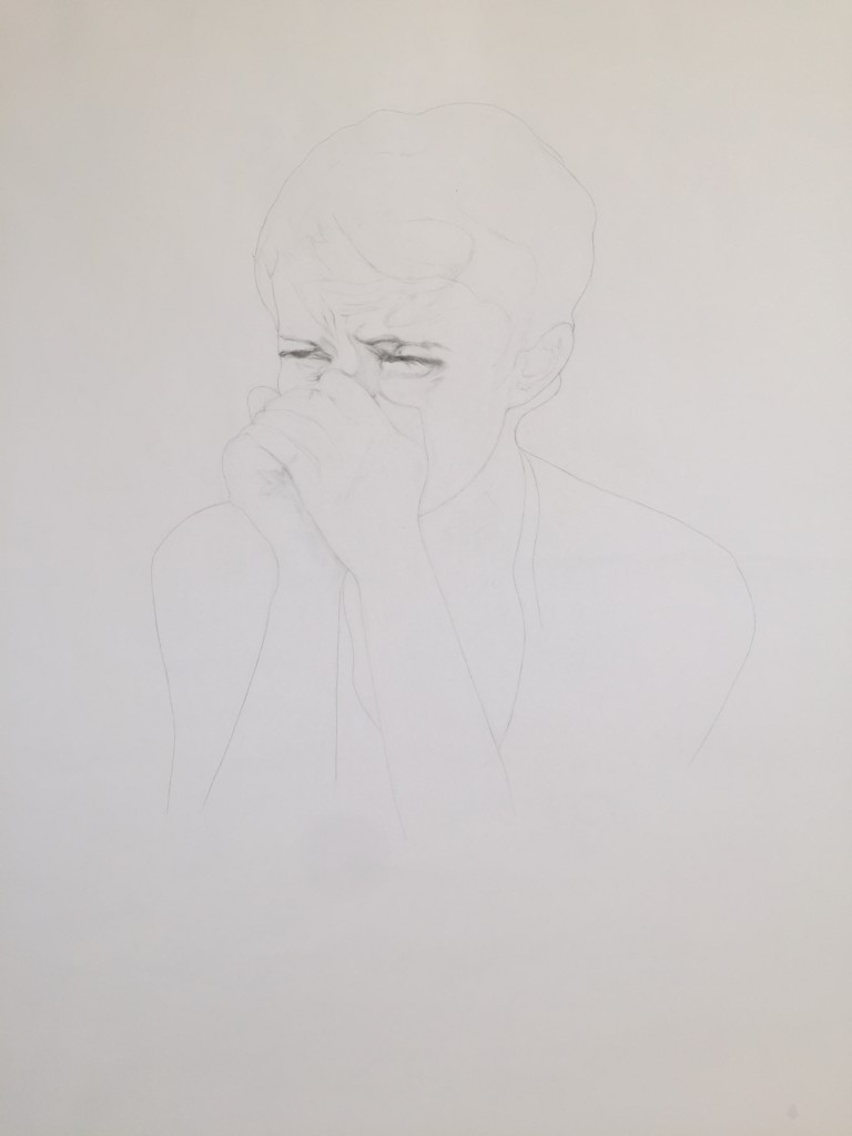Draft for the painting, 2020, pencil on paper_dim.100 x 70 cm
